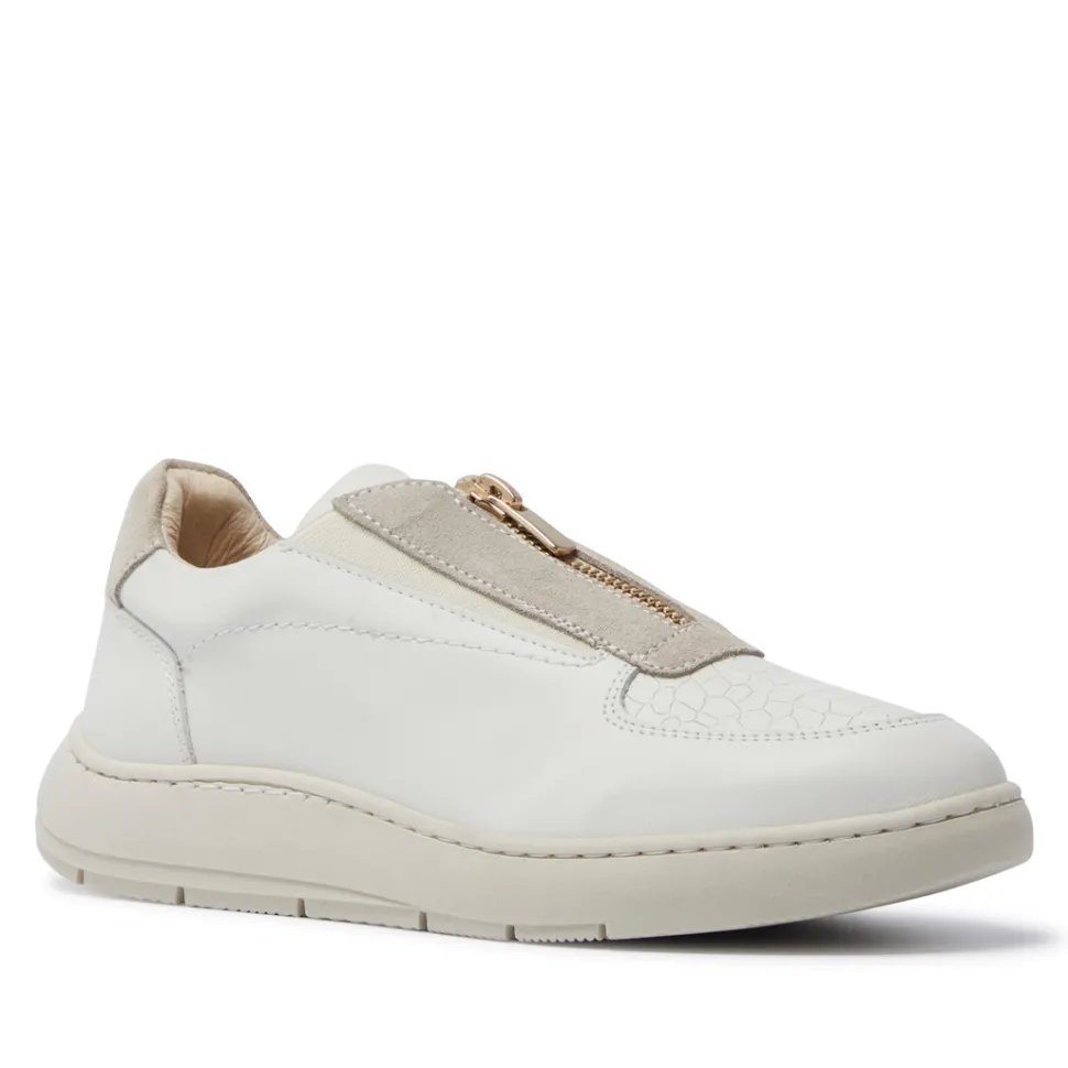 Crishelle Off White Suede Trainers
