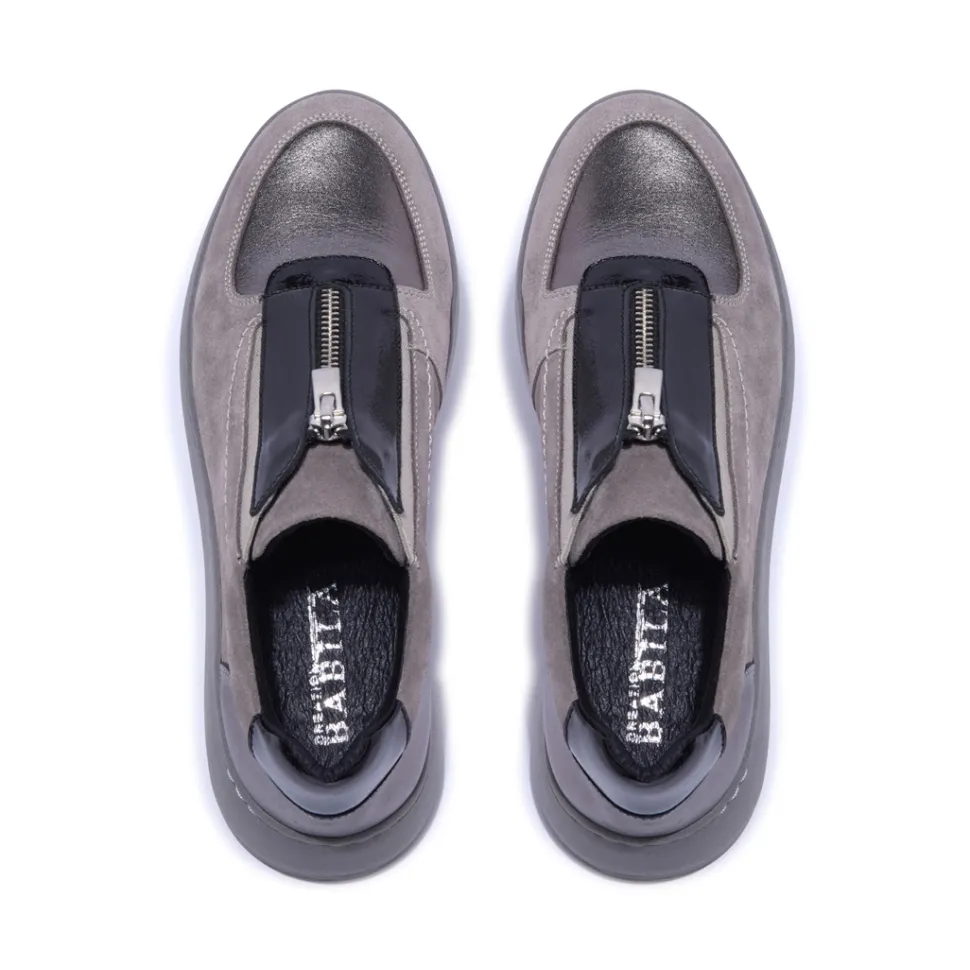 Crishelle Pewter Suede Trainers