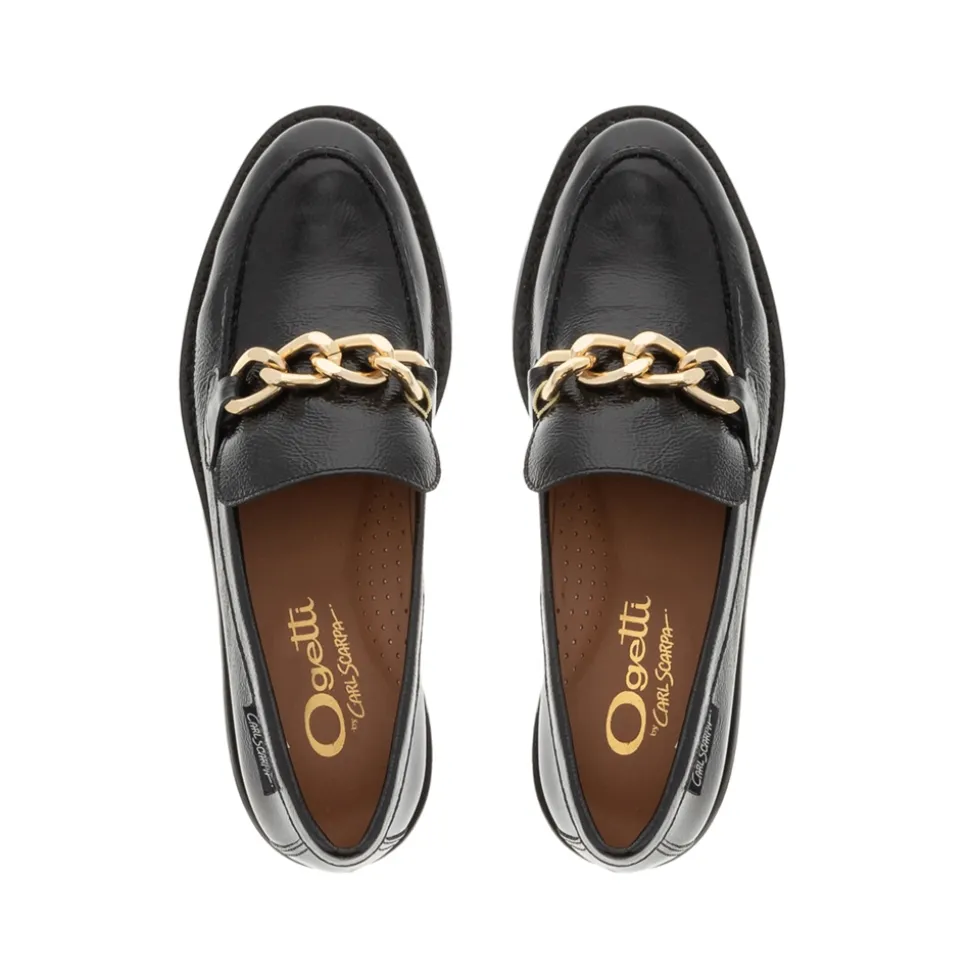 Davion Leather Chain Loafers