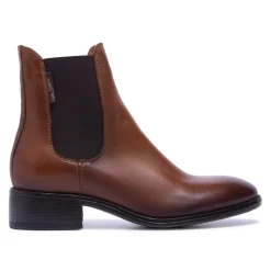 Delicio Tan Leather Ankle Boots