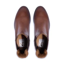 Delicio Tan Leather Ankle Boots