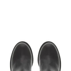Dodie Black Leather Knee High Boots