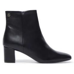 Effy Black Leather Ankle Boots