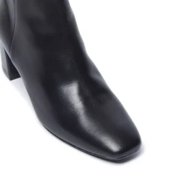 Effy Black Leather Ankle Boots