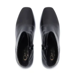 Effy Black Leather Ankle Boots