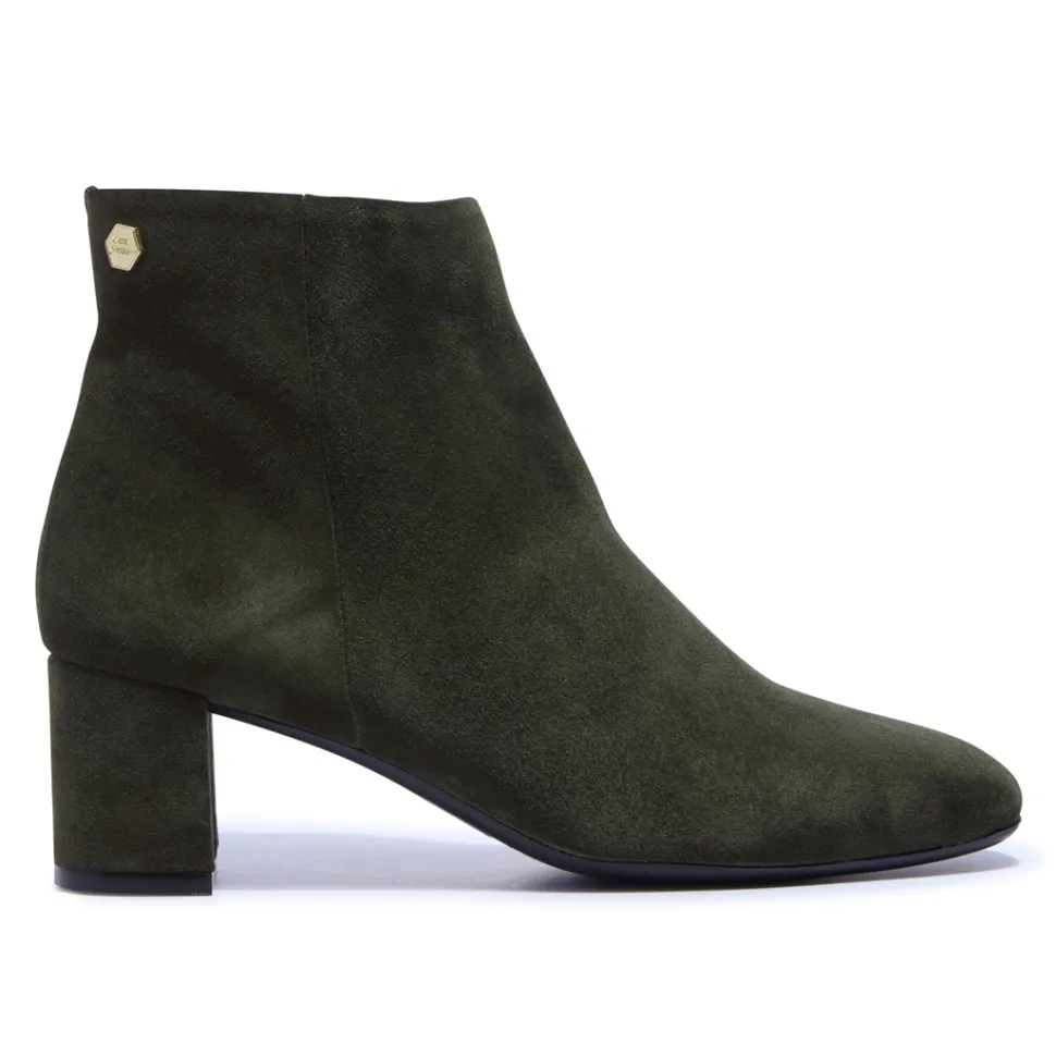 Effy Green Suede Ankle Boots
