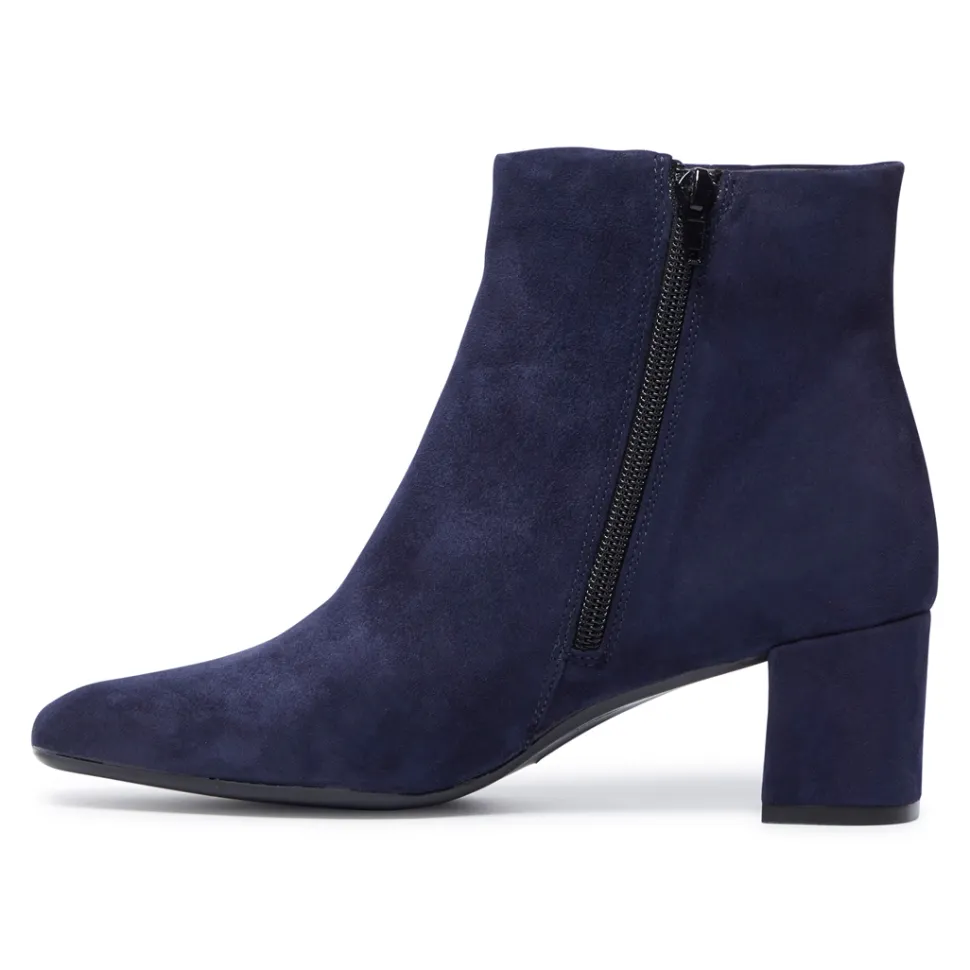 Effy Navy Suede Ankle Boots