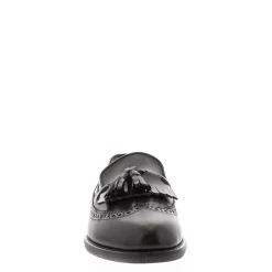 Elesta Black Leather Oxford Style Loafers