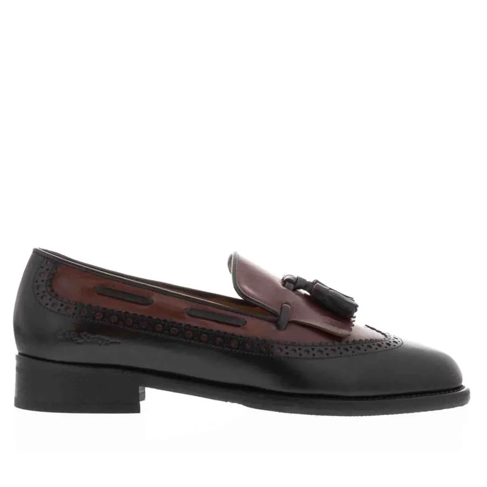 Elesta Two Tone Leather Oxford Style Loafers