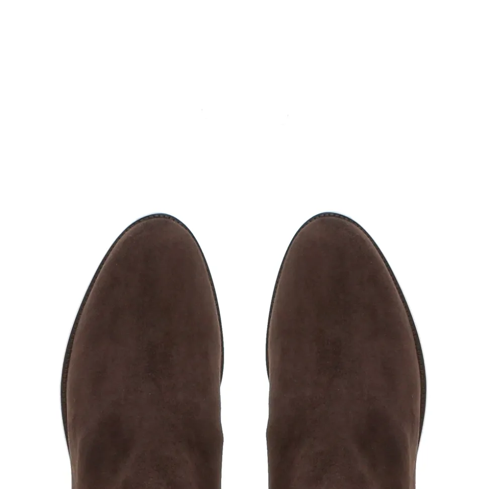 Emalynne Brown Italian Suede Over The Knee Boots