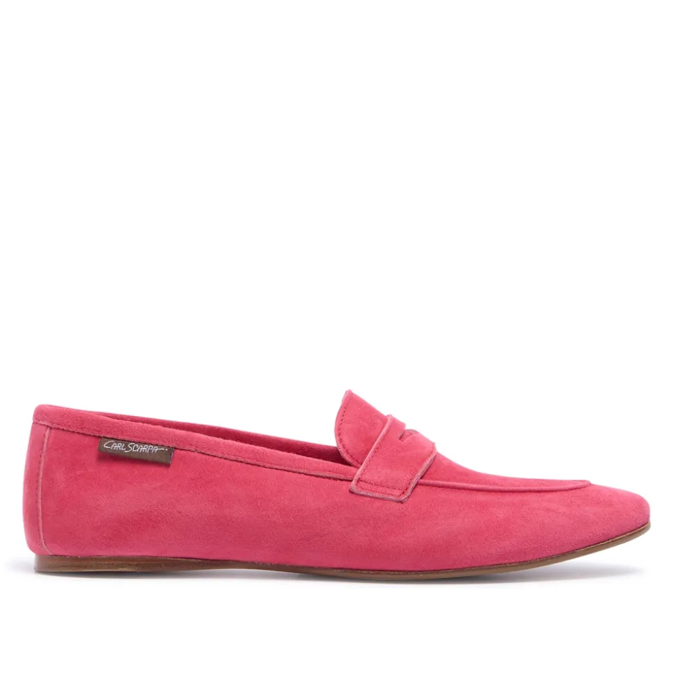 Emarlie Fuchsia Suede Penny Loafers