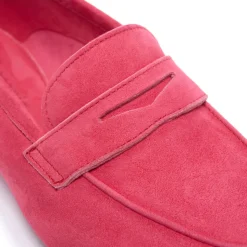 Emarlie Fuchsia Suede Penny Loafers