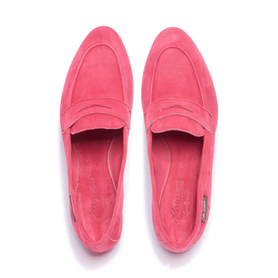 Emarlie Fuchsia Suede Penny Loafers