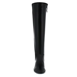 Emma Black Leather Knee-High Boots