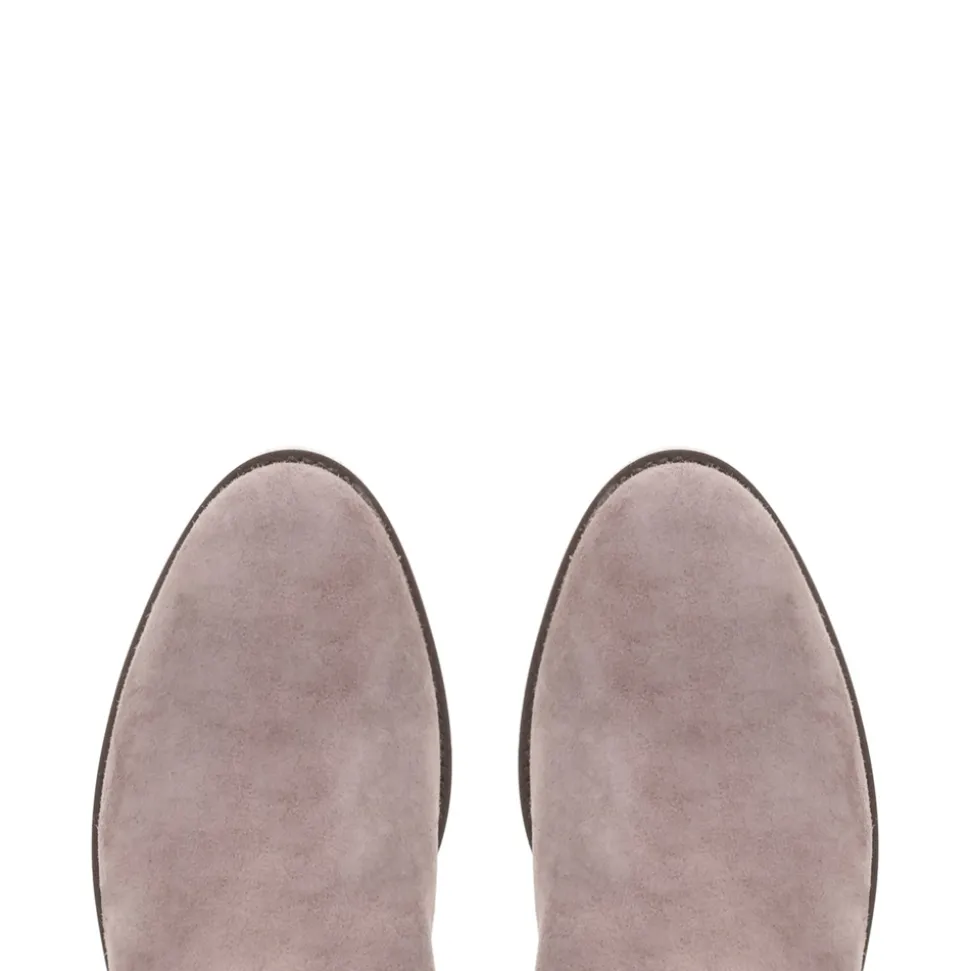 Emma Mauve Taupe Suede Knee-High Boots