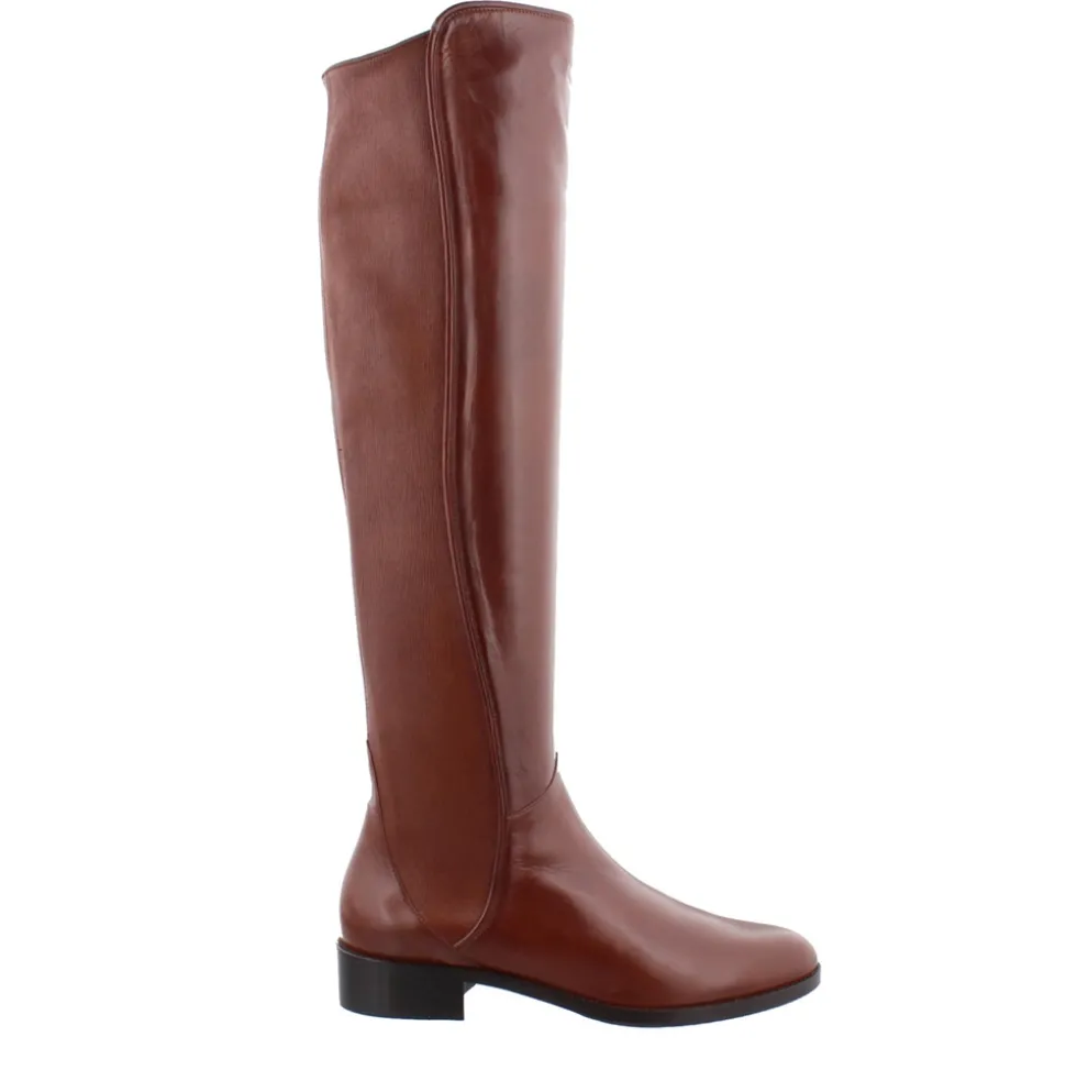 Emma Tan Leather Knee-High Boots
