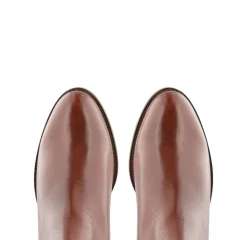 Emma Tan Leather Knee-High Boots