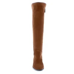 Emma Tan Suede Knee-High Boots