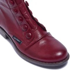 Ester Bordo Leather Ankle Boots