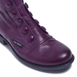 Ester Purple Leather Ankle Boots