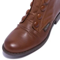 Ester Tan Leather Ankle Boots