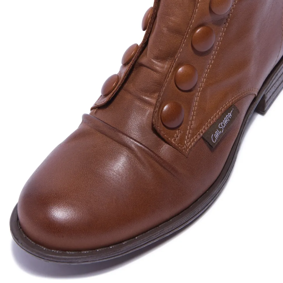 Ester Tan Leather Ankle Boots