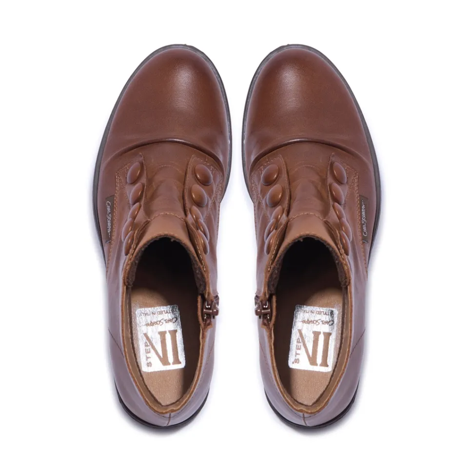 Ester Tan Leather Ankle Boots