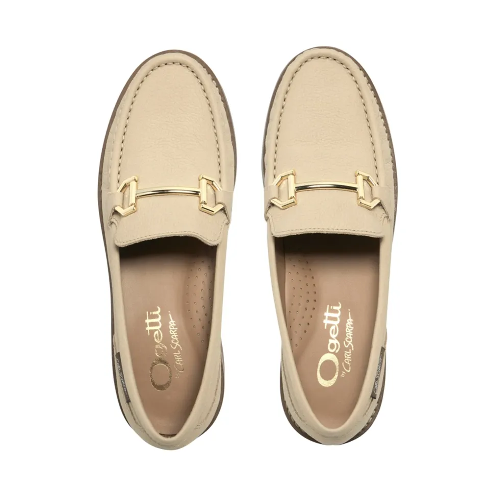 Etana Beige Suede Chunky Loafers