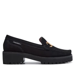 Etana Black Suede Loafers