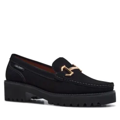 Etana Black Suede Loafers