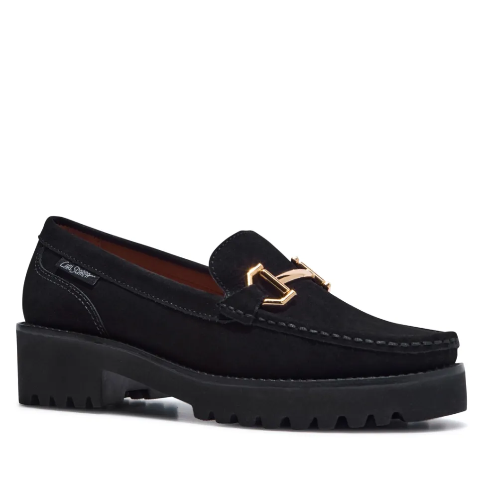 Etana Black Suede Loafers