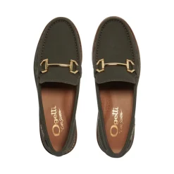 Etana Green Suede Chunky Loafers
