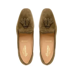 Fiadh Khaki Suede Loafers