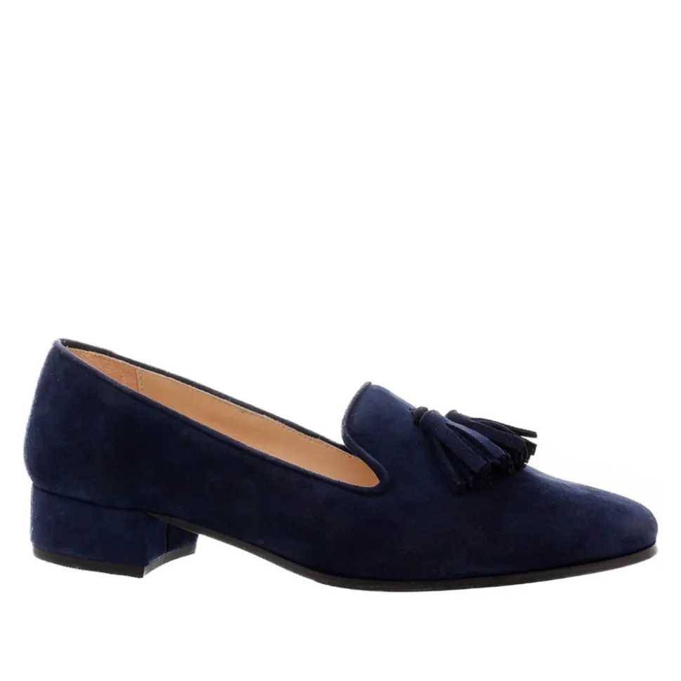 Fiadh Navy Suede Loafers