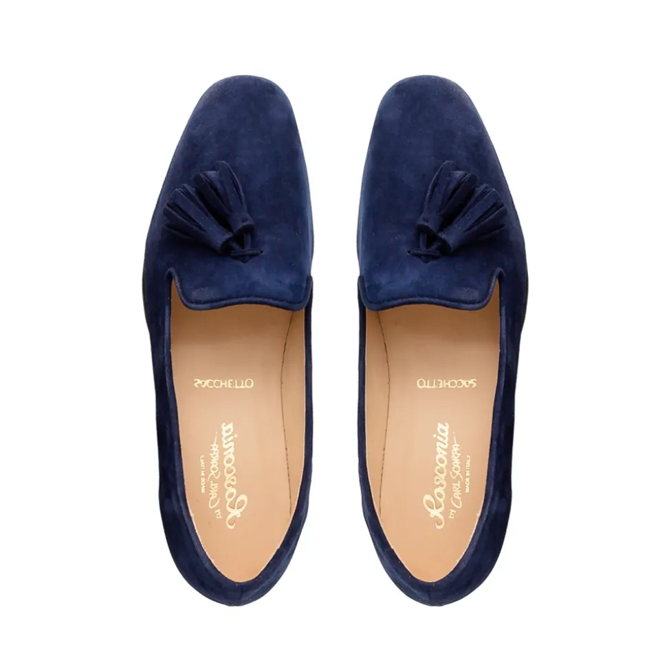 Fiadh Navy Suede Loafers
