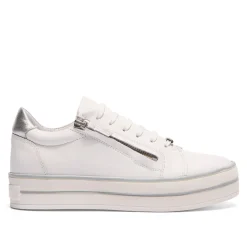 Fissato White Leather Trainers