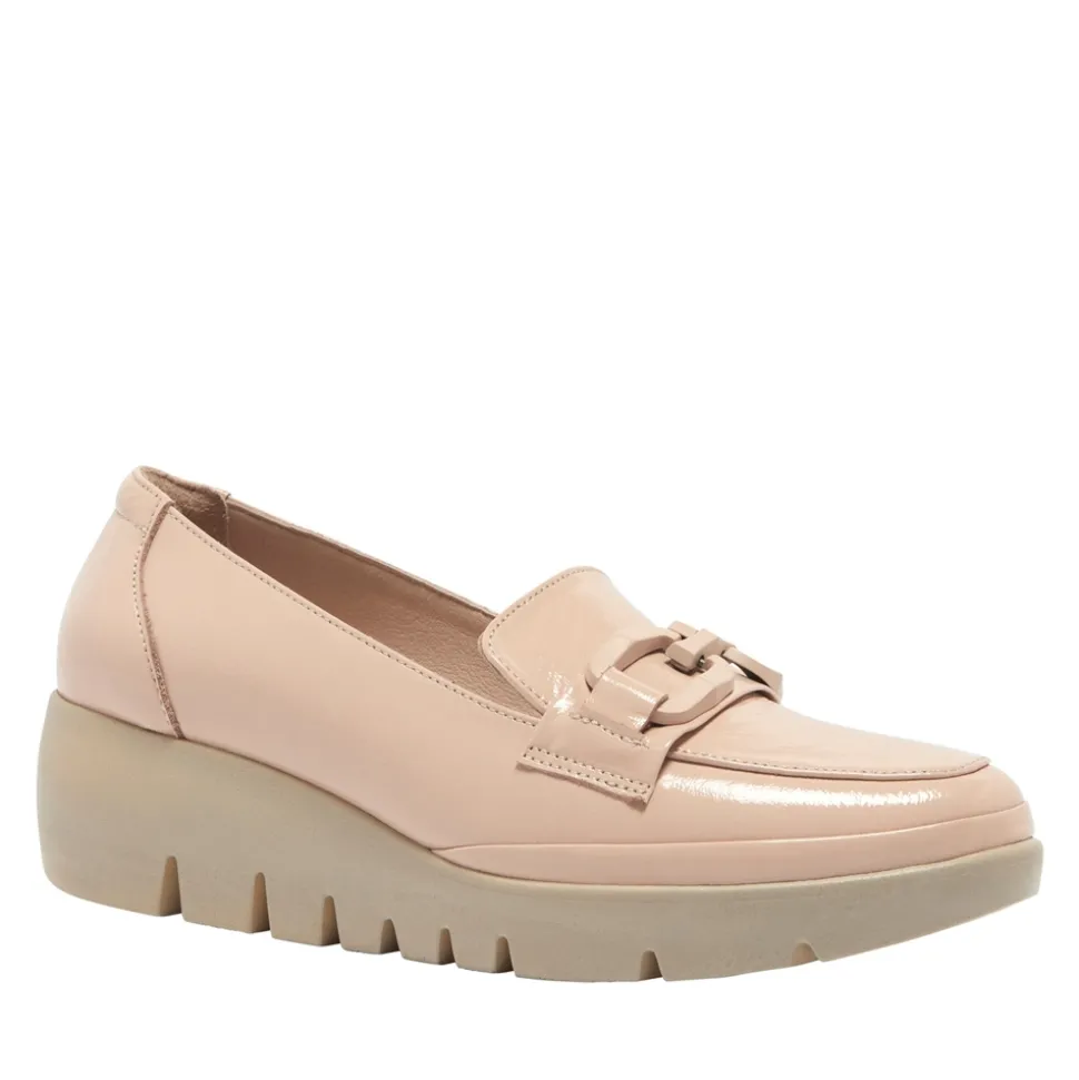 Forza Blush Leather Wedge Loafers