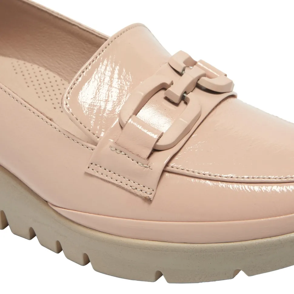 Forza Blush Leather Wedge Loafers