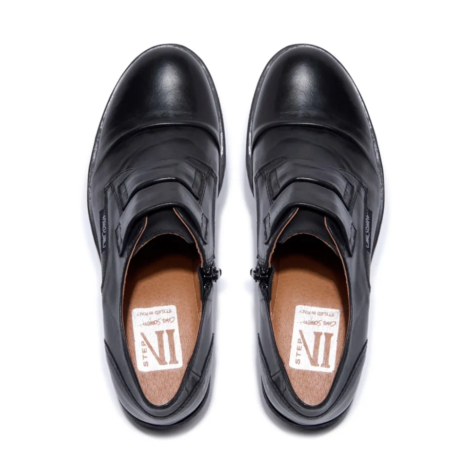 Gabbi Black Leather Loafers