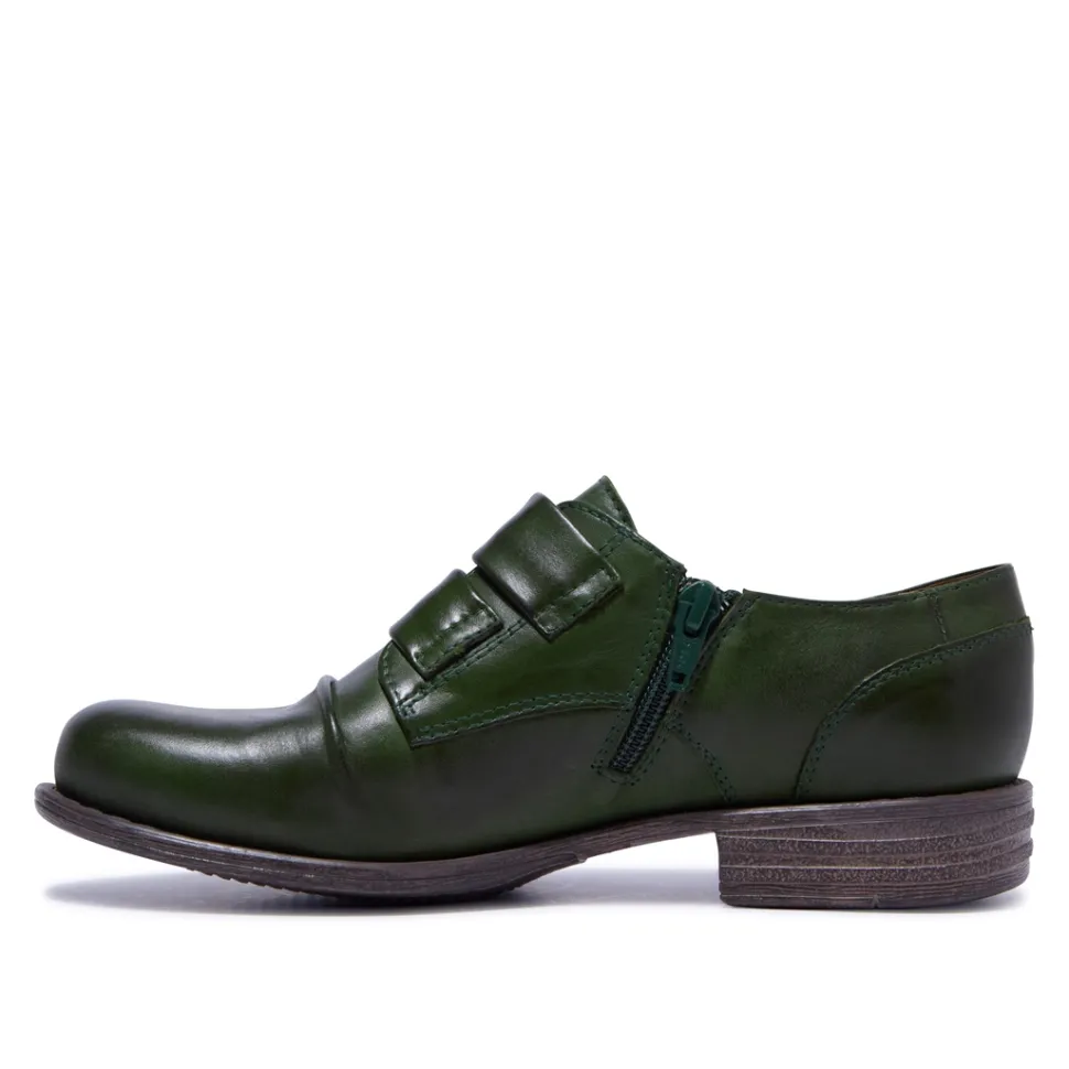 Gabbi Green Leather Loafers
