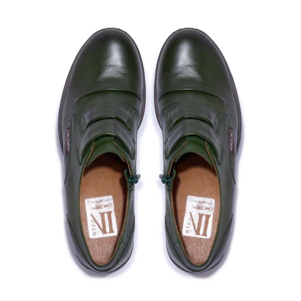 Gabbi Green Leather Loafers