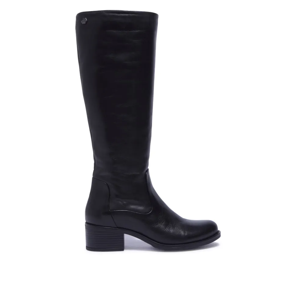 Gaido Black Leather Boots