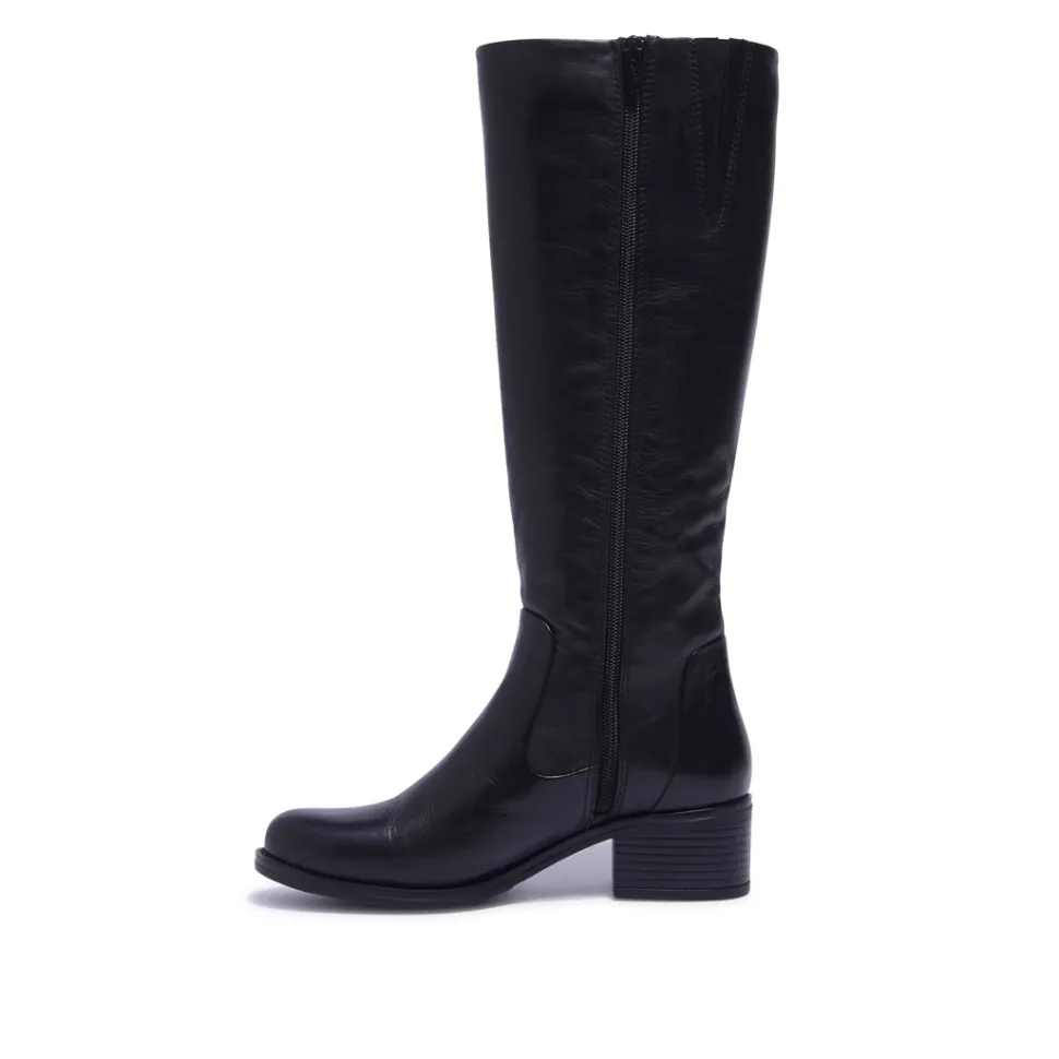 Gaido Black Leather Boots