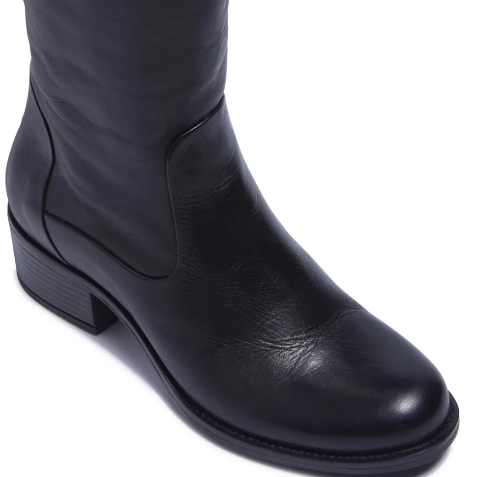 Gaido Black Leather Boots