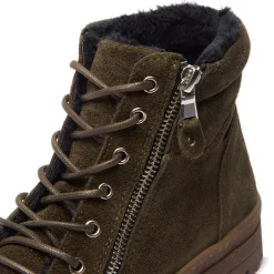 Galina Green Suede Ankle Boots