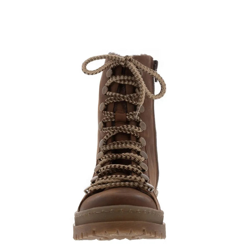 Granada Brown Leather Lace Up Ankle Boots