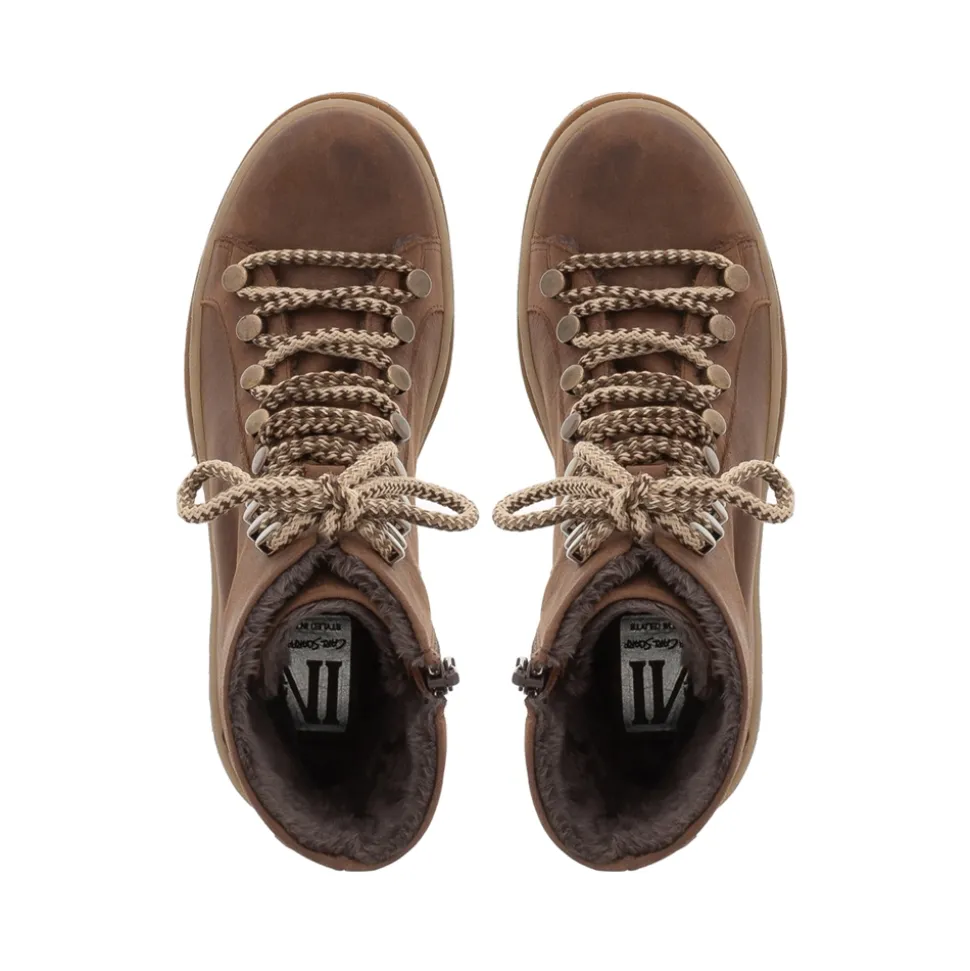 Granada Brown Leather Lace Up Ankle Boots