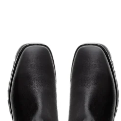 Hail Black Leather Wavesole Knee High Boots