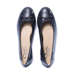 Hosanna Black Leather Ballet Flats