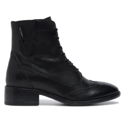 Isla Black Leather Ankle Boots